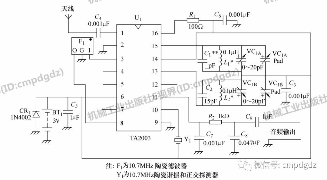 调频收音机工作原理、电路图及天线接法